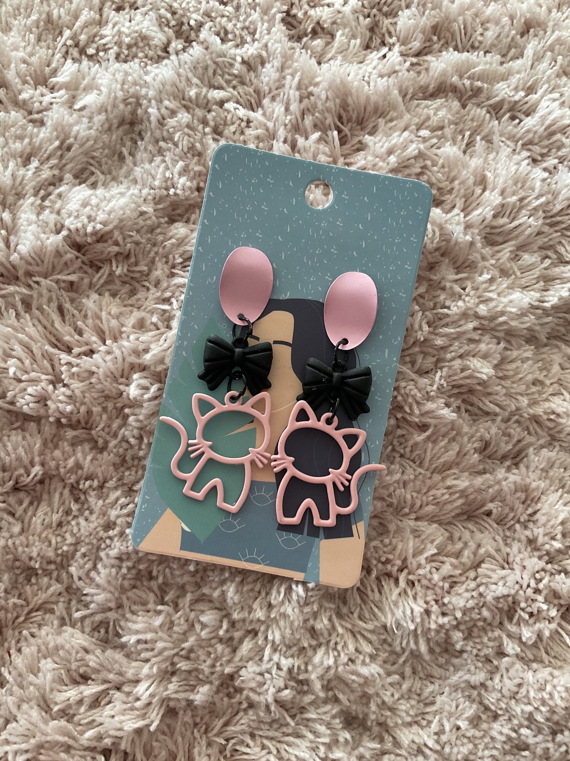 Pendientes gatitos rosas - 11