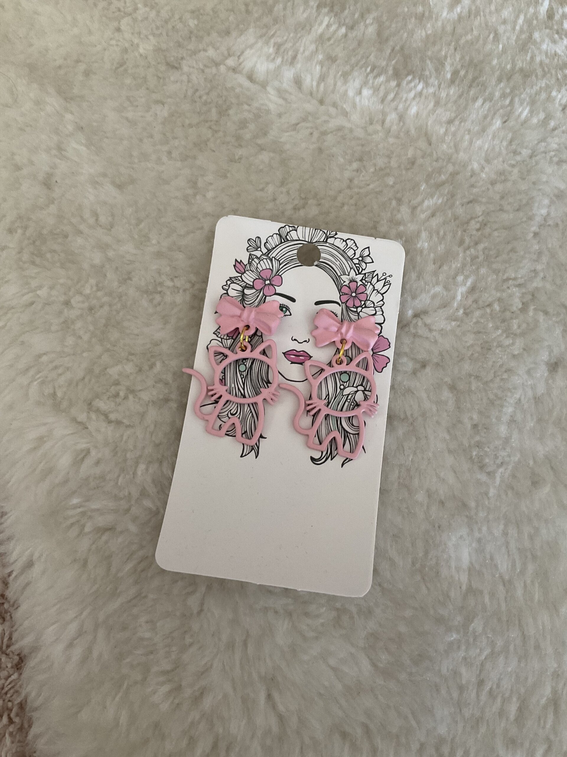 Pendientes gatitos rosas - 6