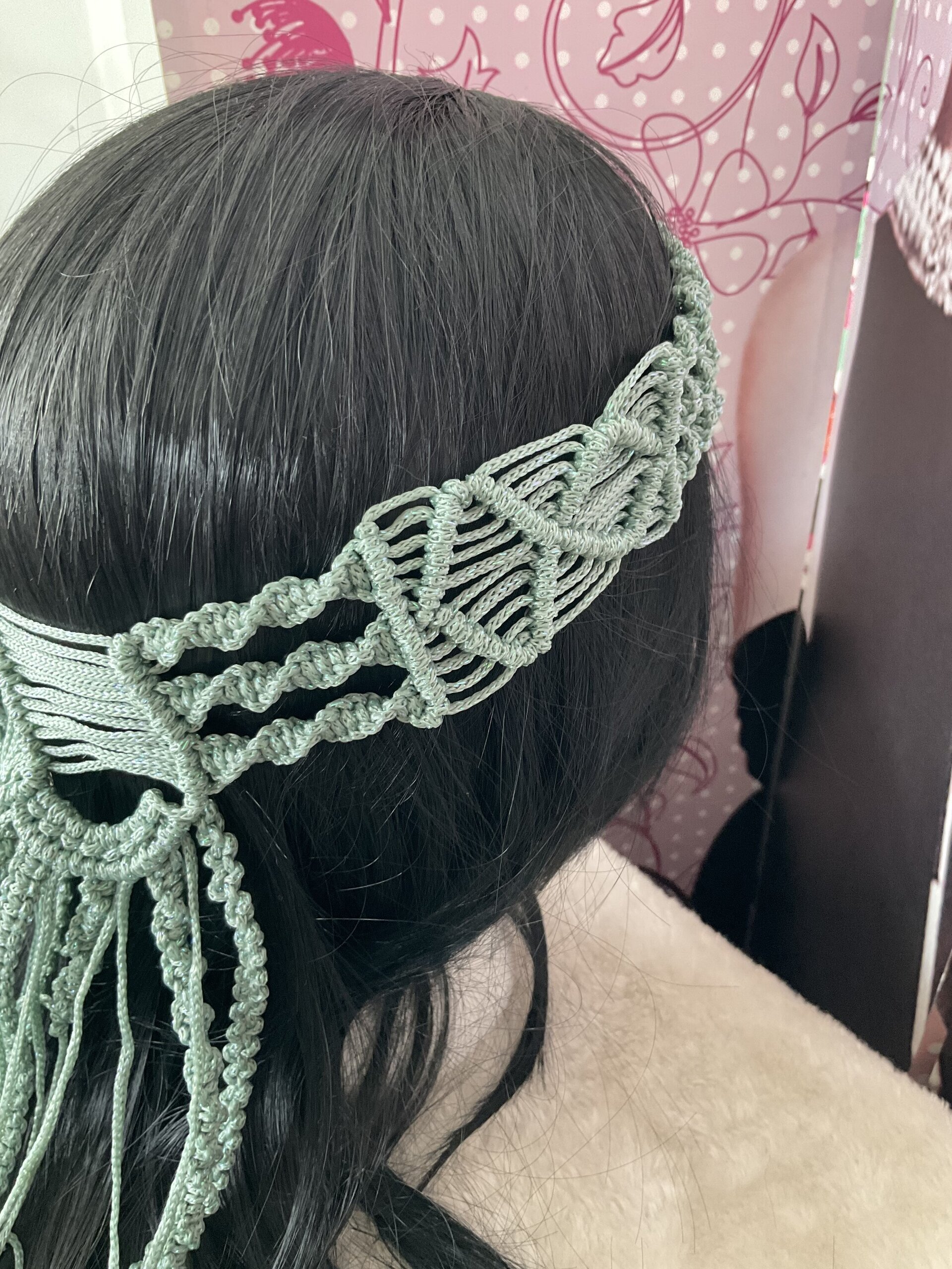 Corona diadema macramé - 15