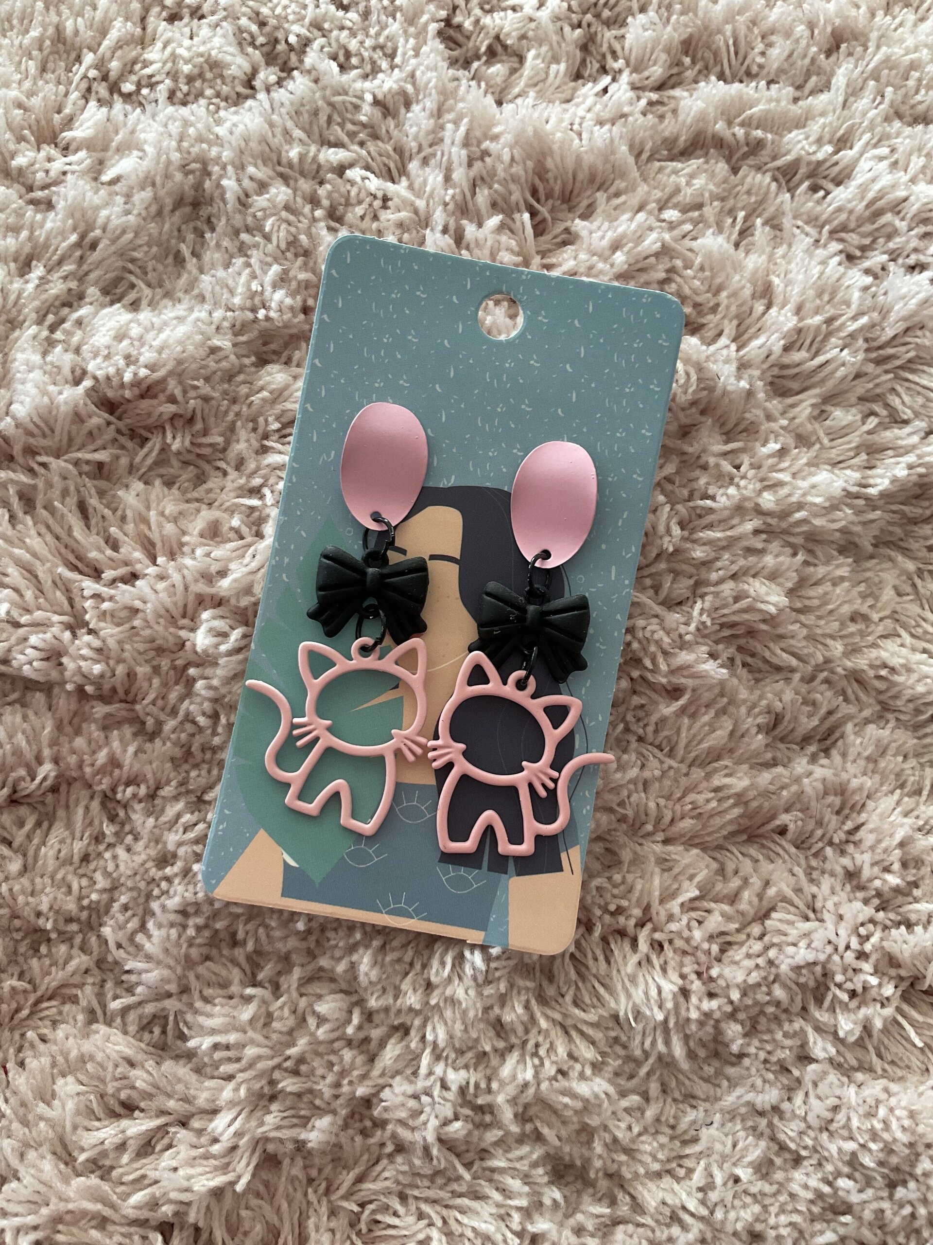 Pendientes gatitos rosas - 6