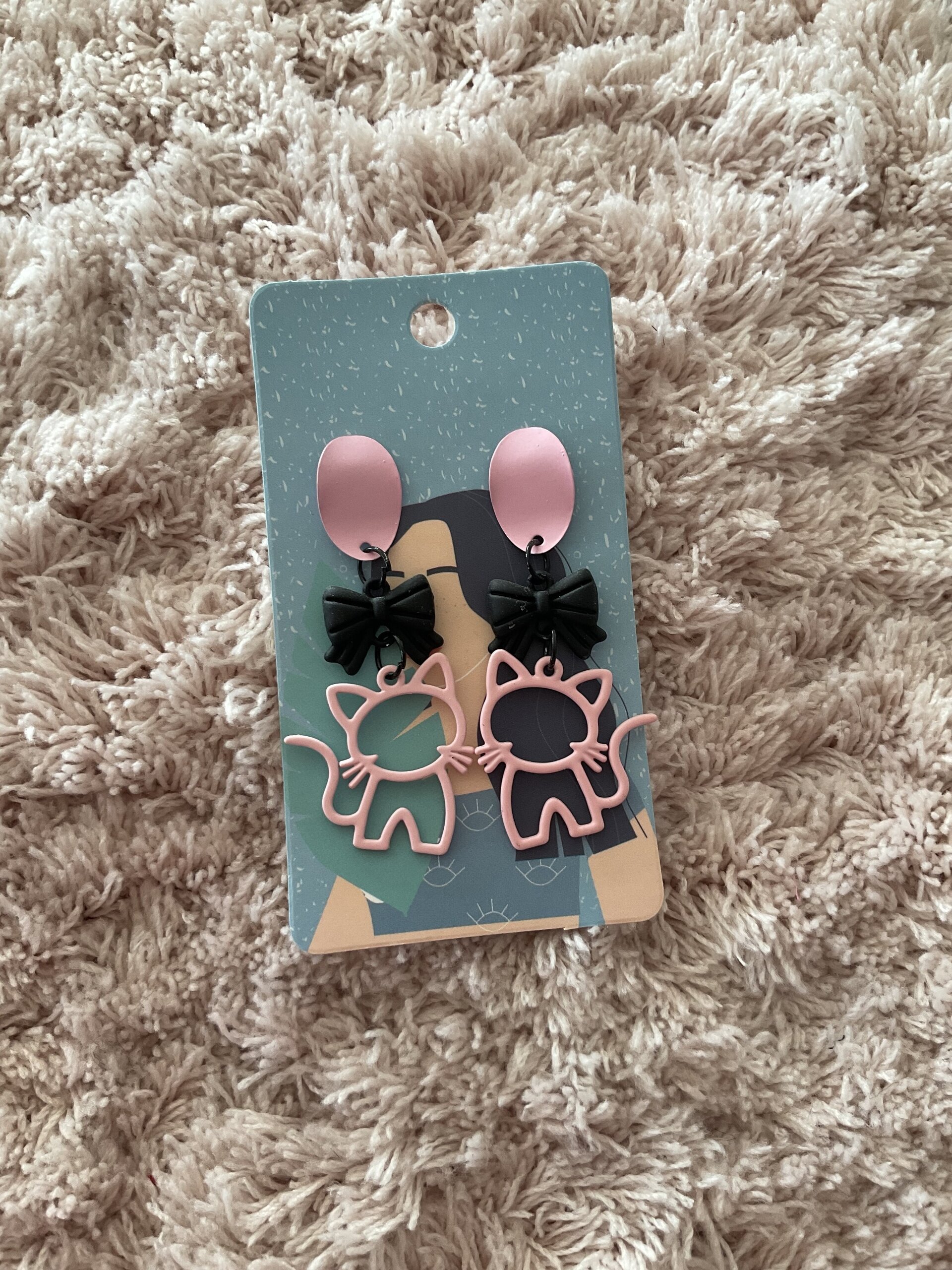 Pendientes gatitos rosas - 9