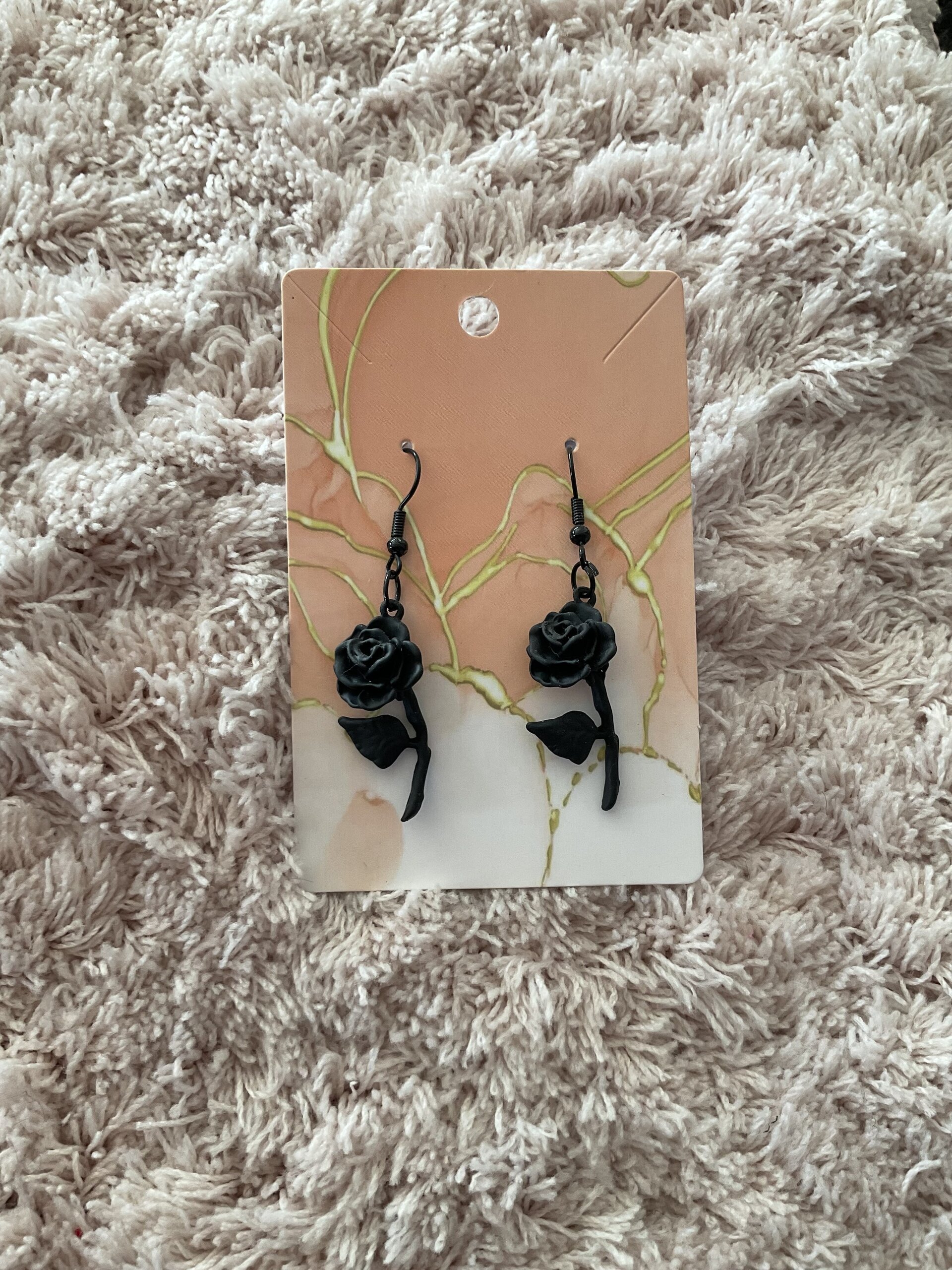 Pendientes rosa negra - 14