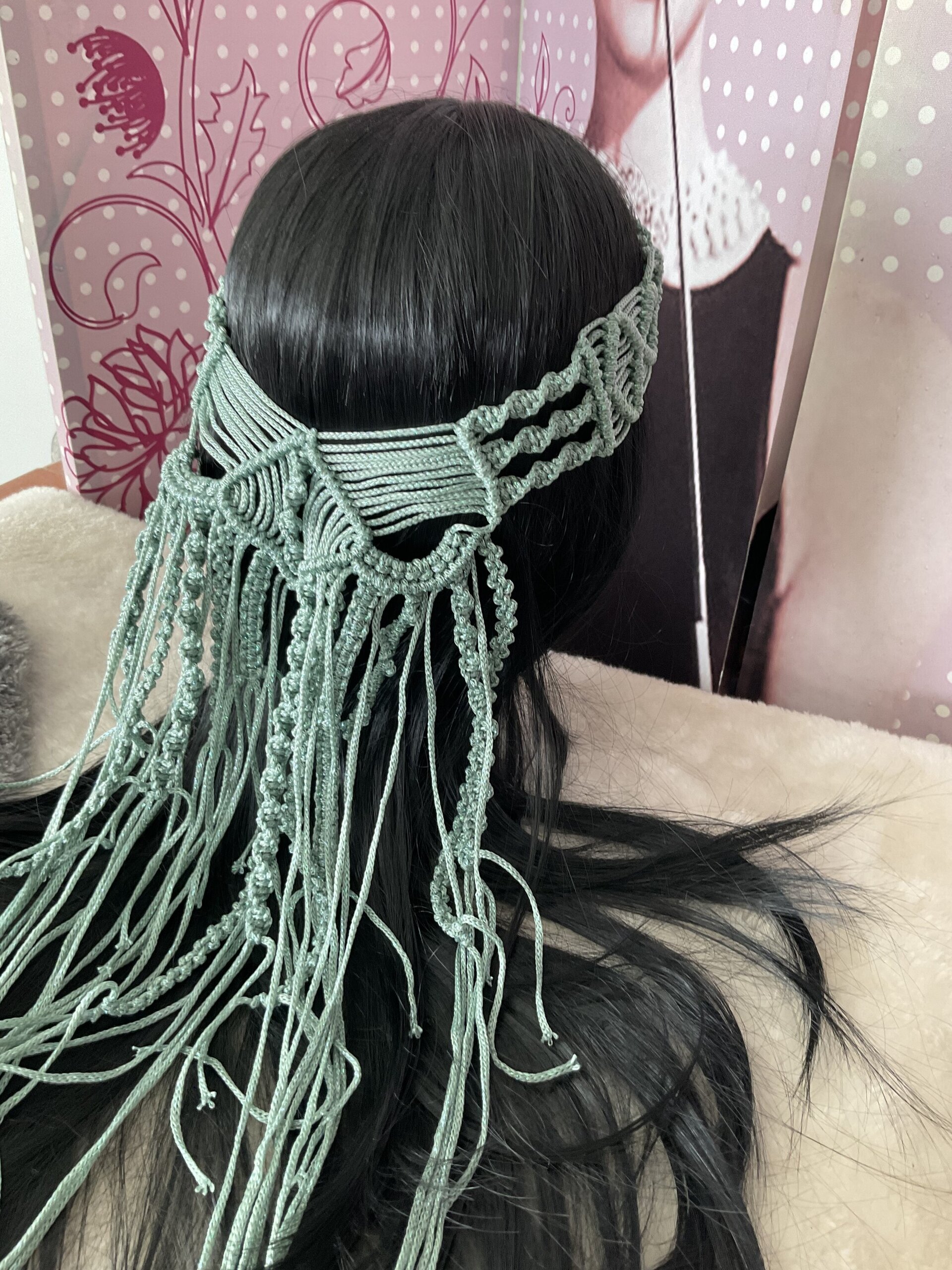 Corona diadema macramé - 1