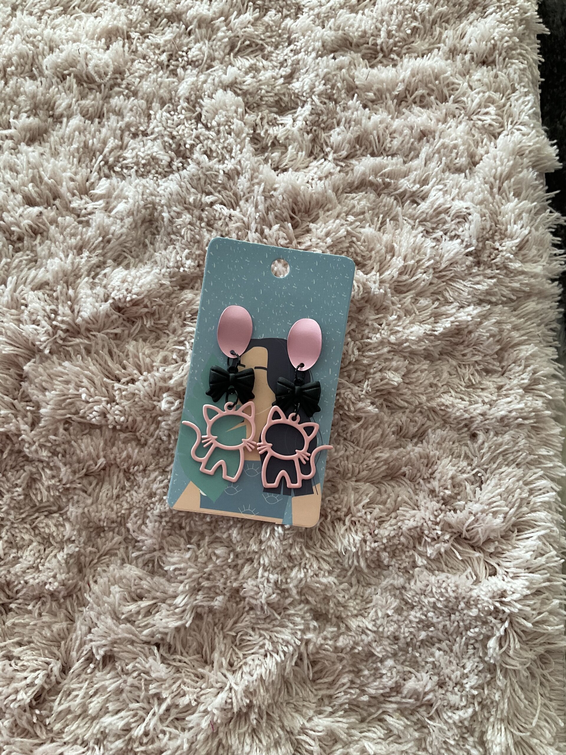 Pendientes gatitos rosas - 5