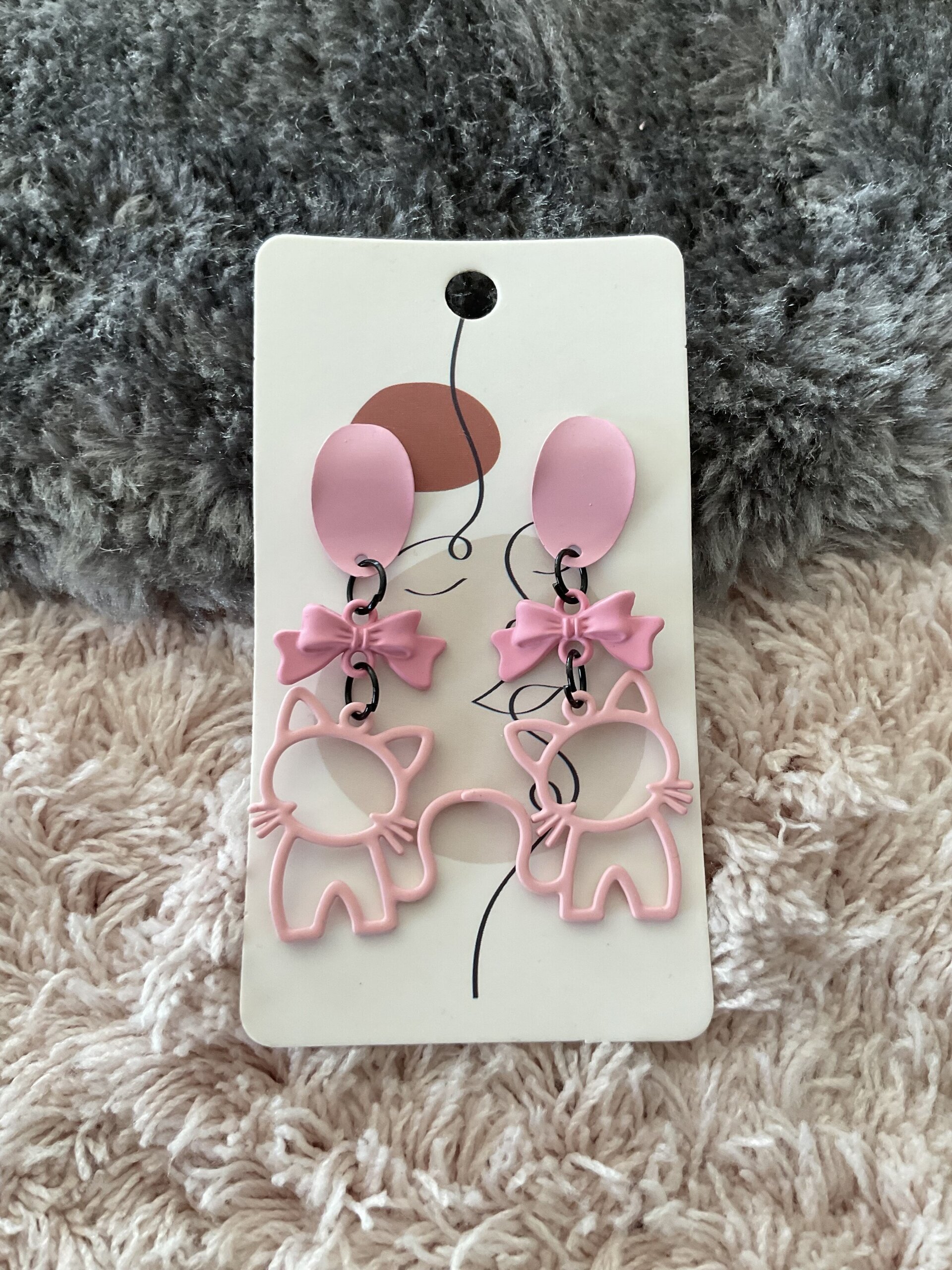 Pendientes gatitos rosas - 7