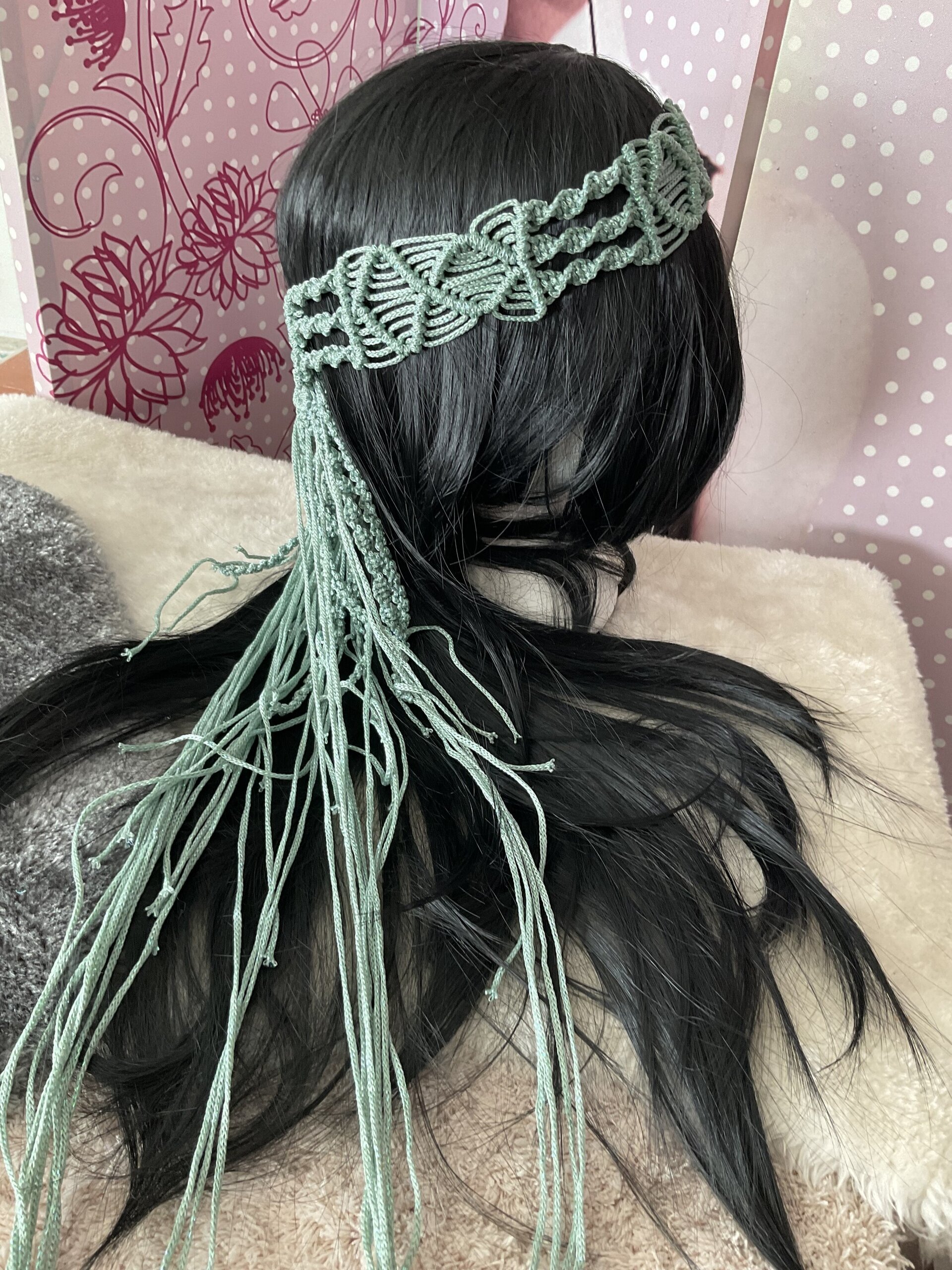 Corona diadema macramé - 16