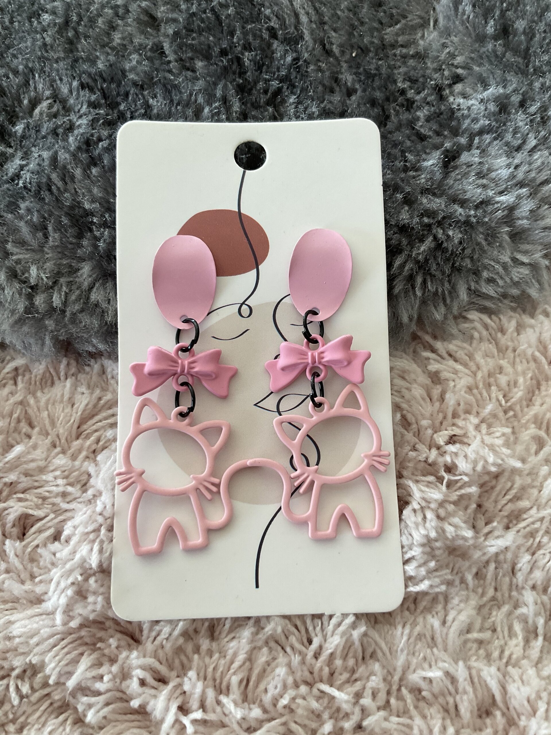 Pendientes gatitos rosas - 4