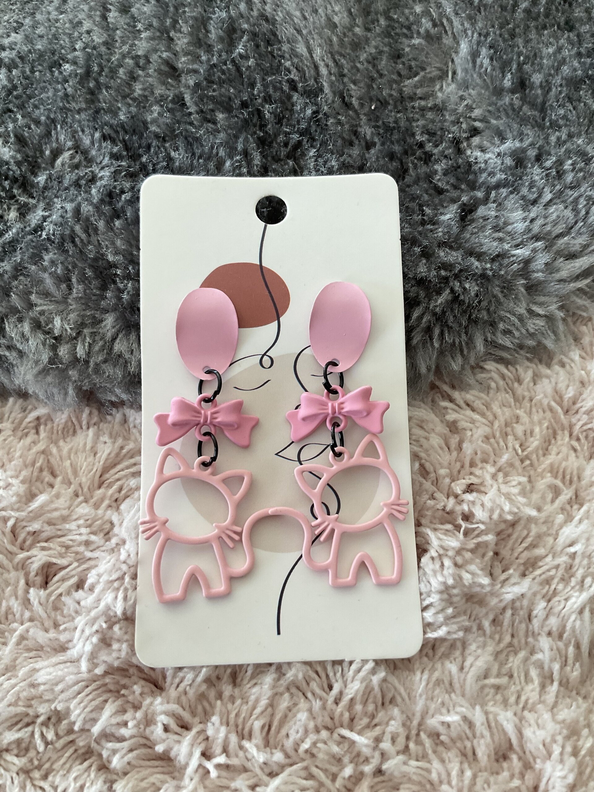 Pendientes gatitos rosas - 3