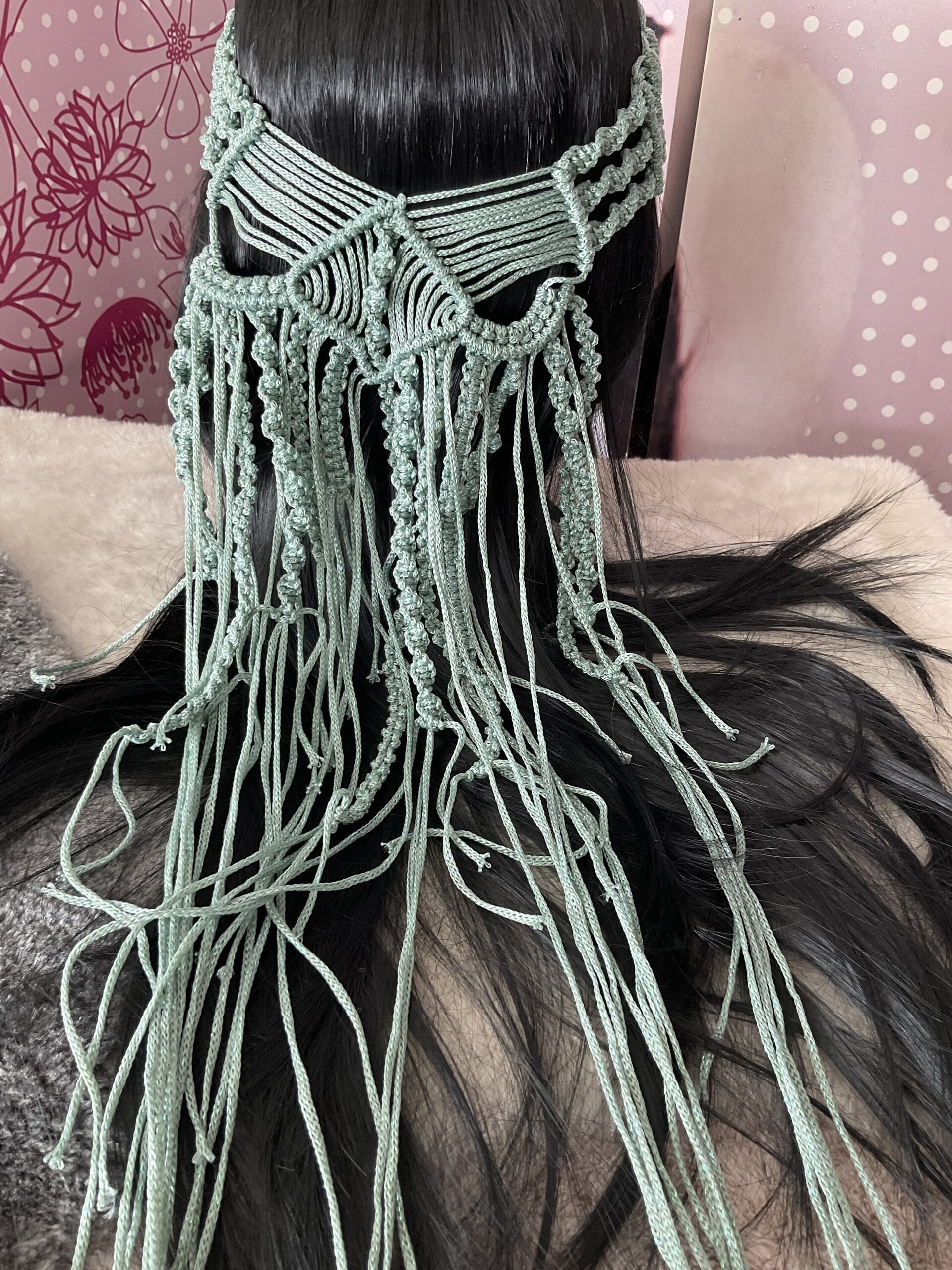 Corona diadema macramé - 7