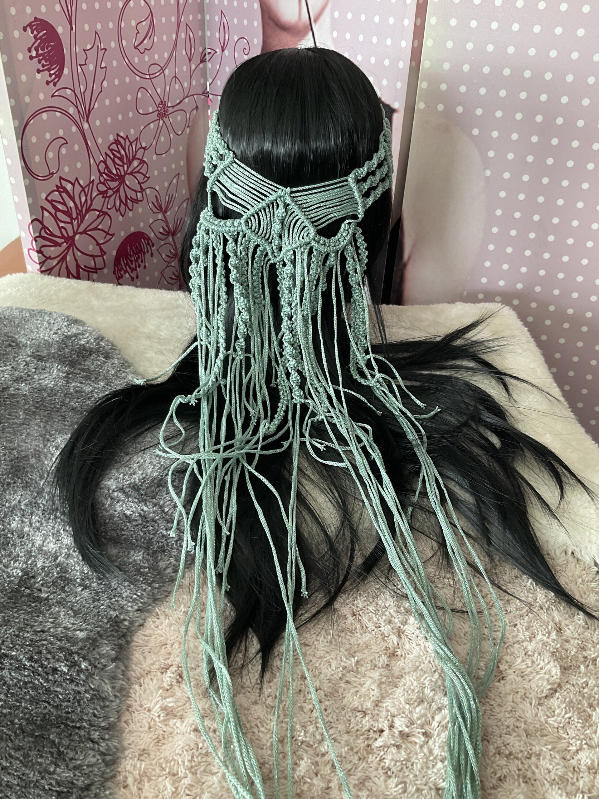 Corona diadema macramé - 4