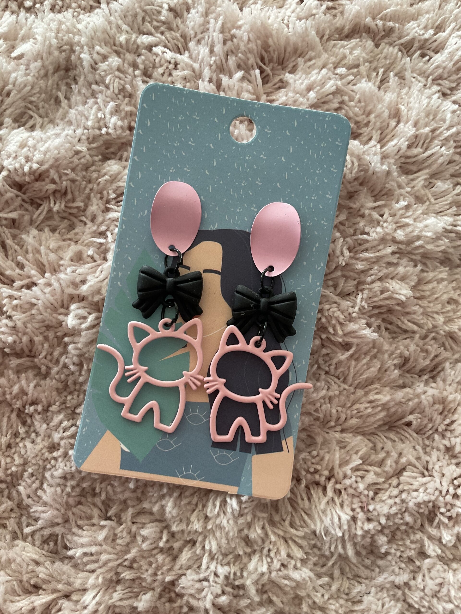 Pendientes gatitos rosas - 12