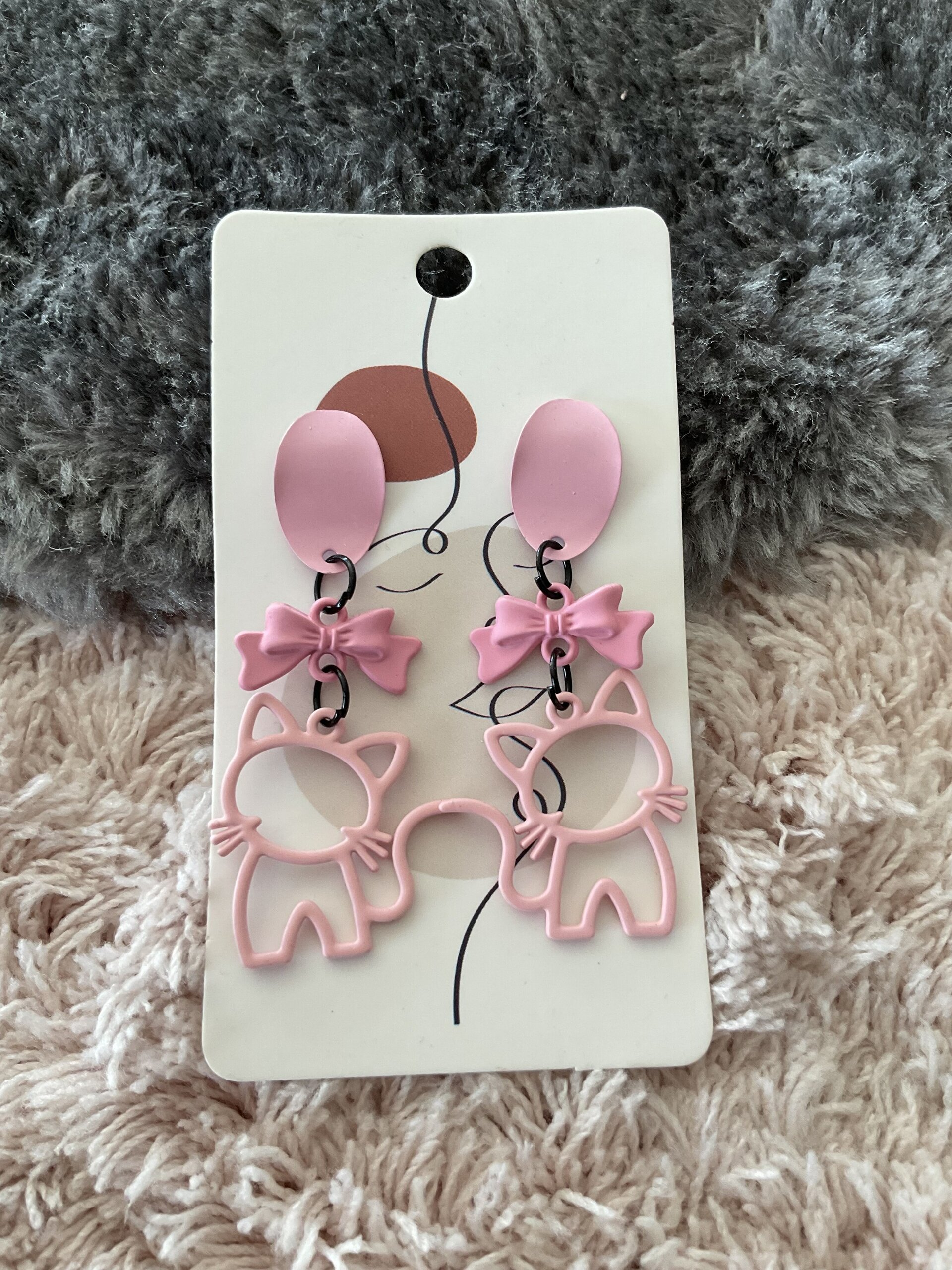 Pendientes gatitos rosas - 6