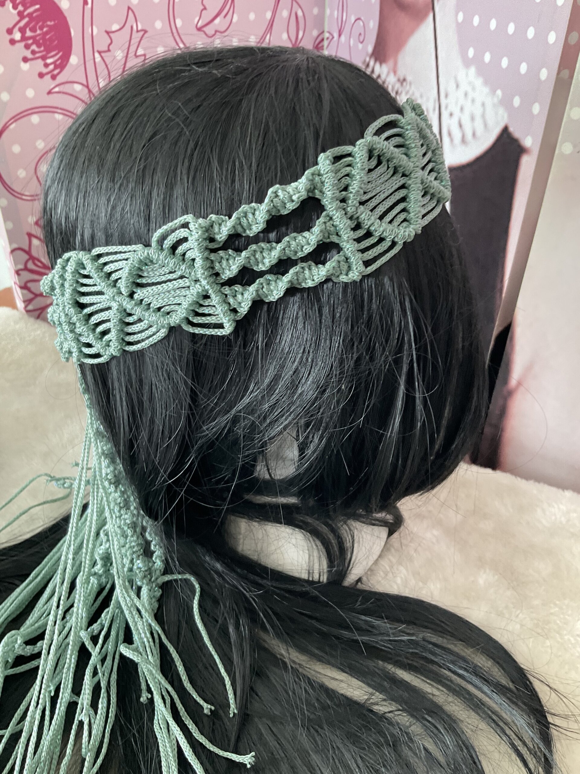 Corona diadema macramé - 9