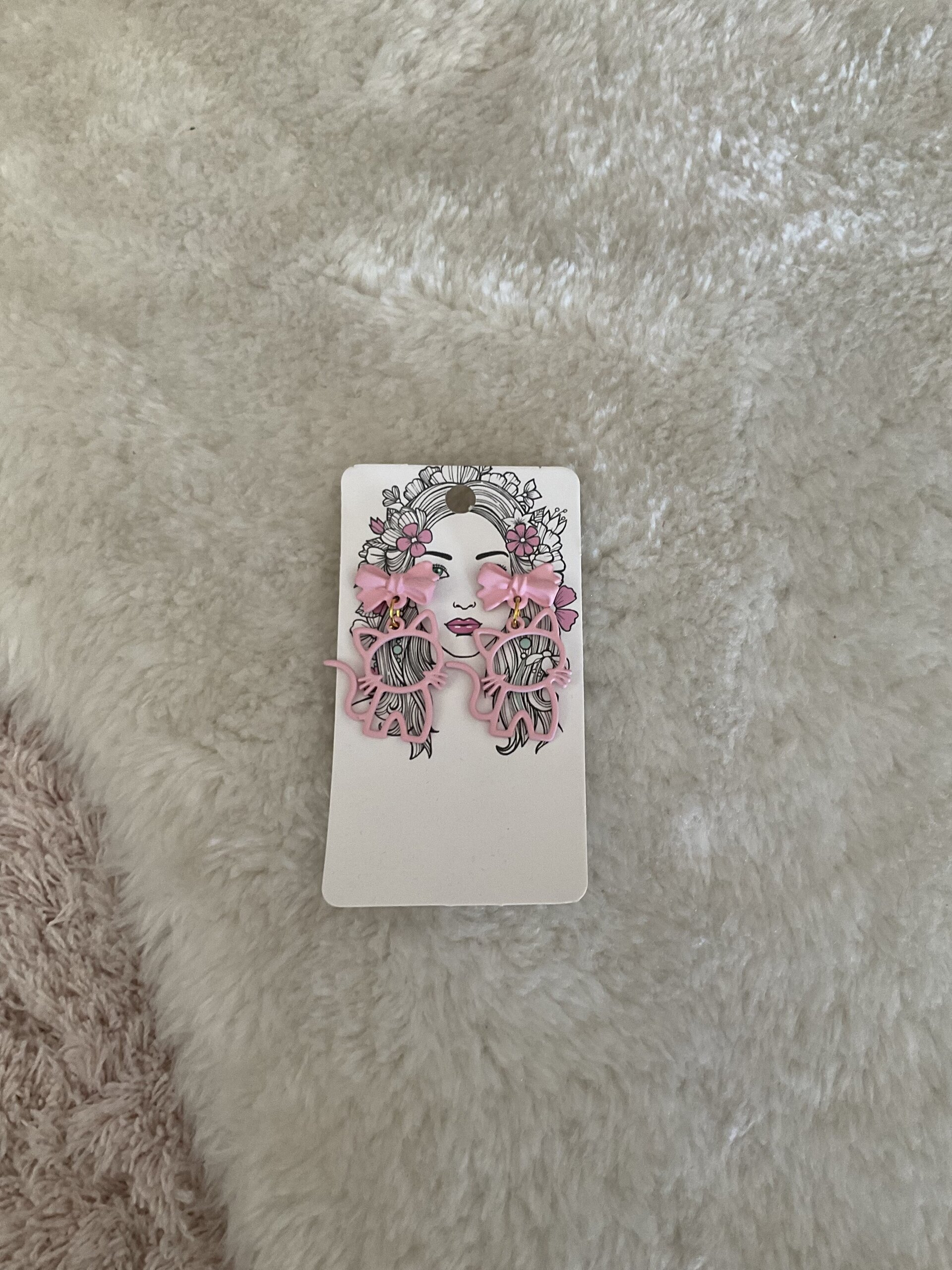 Pendientes gatitos rosas - 7