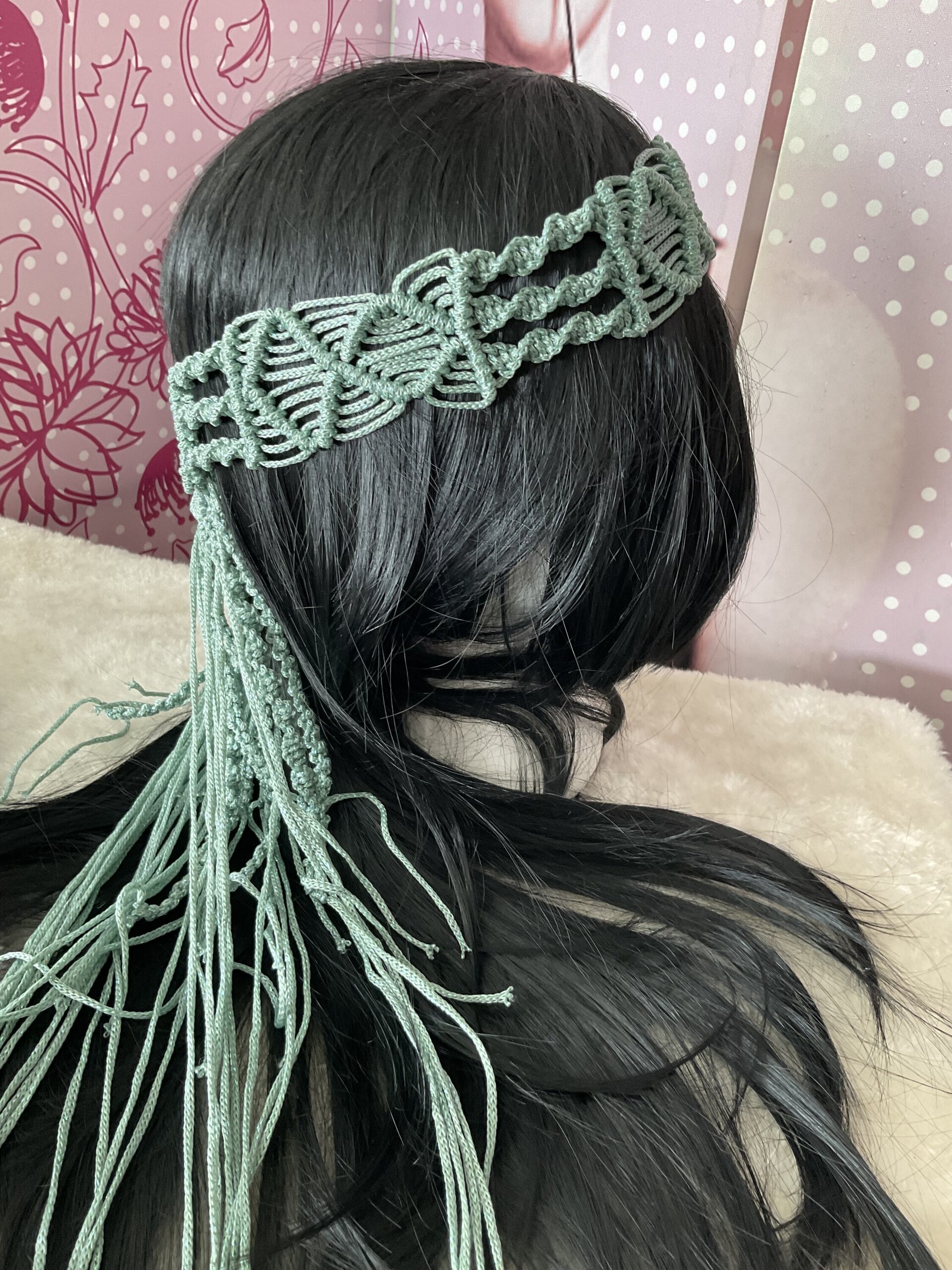 Corona diadema macramé - 12