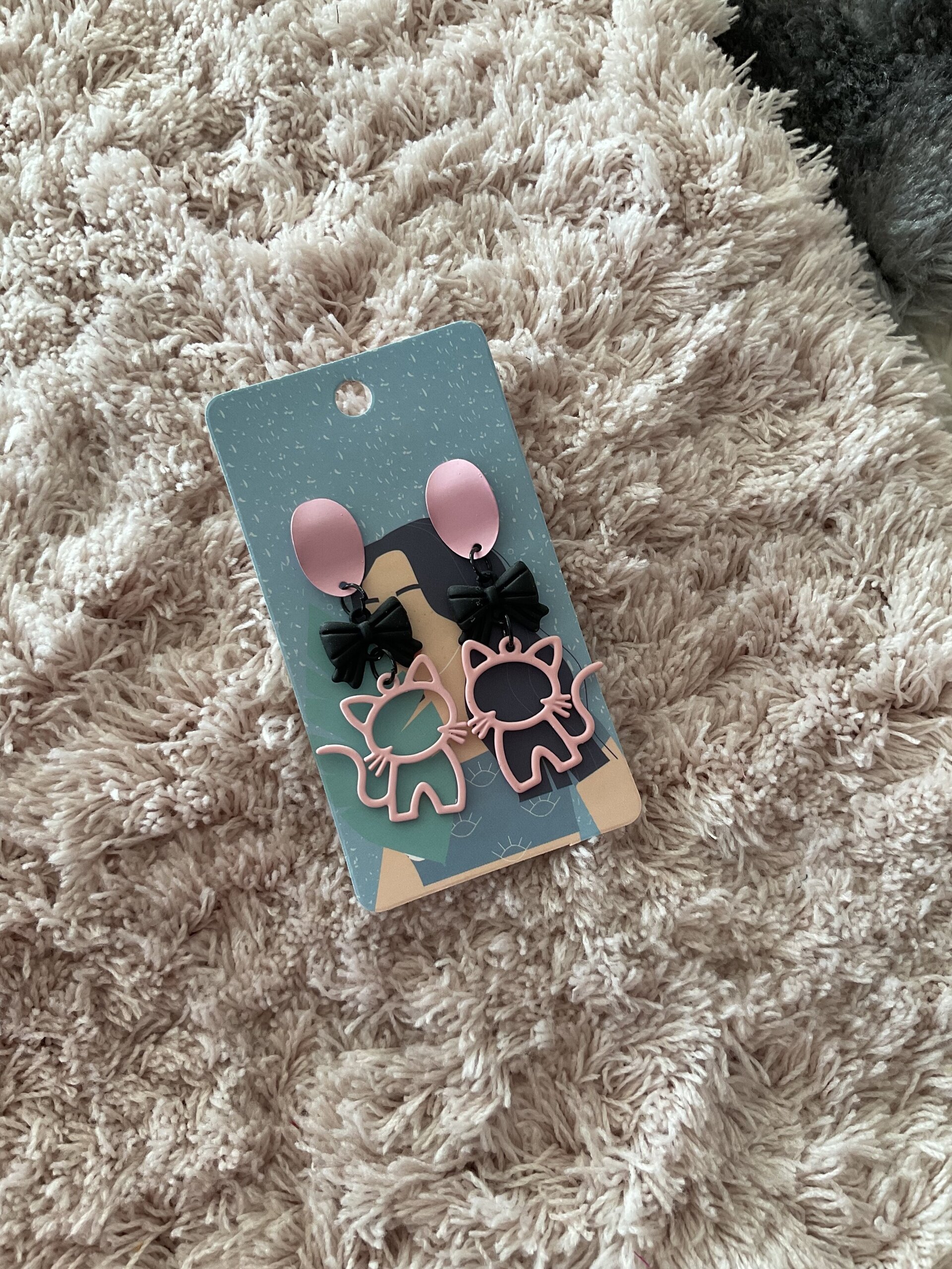 Pendientes gatitos rosas - 8