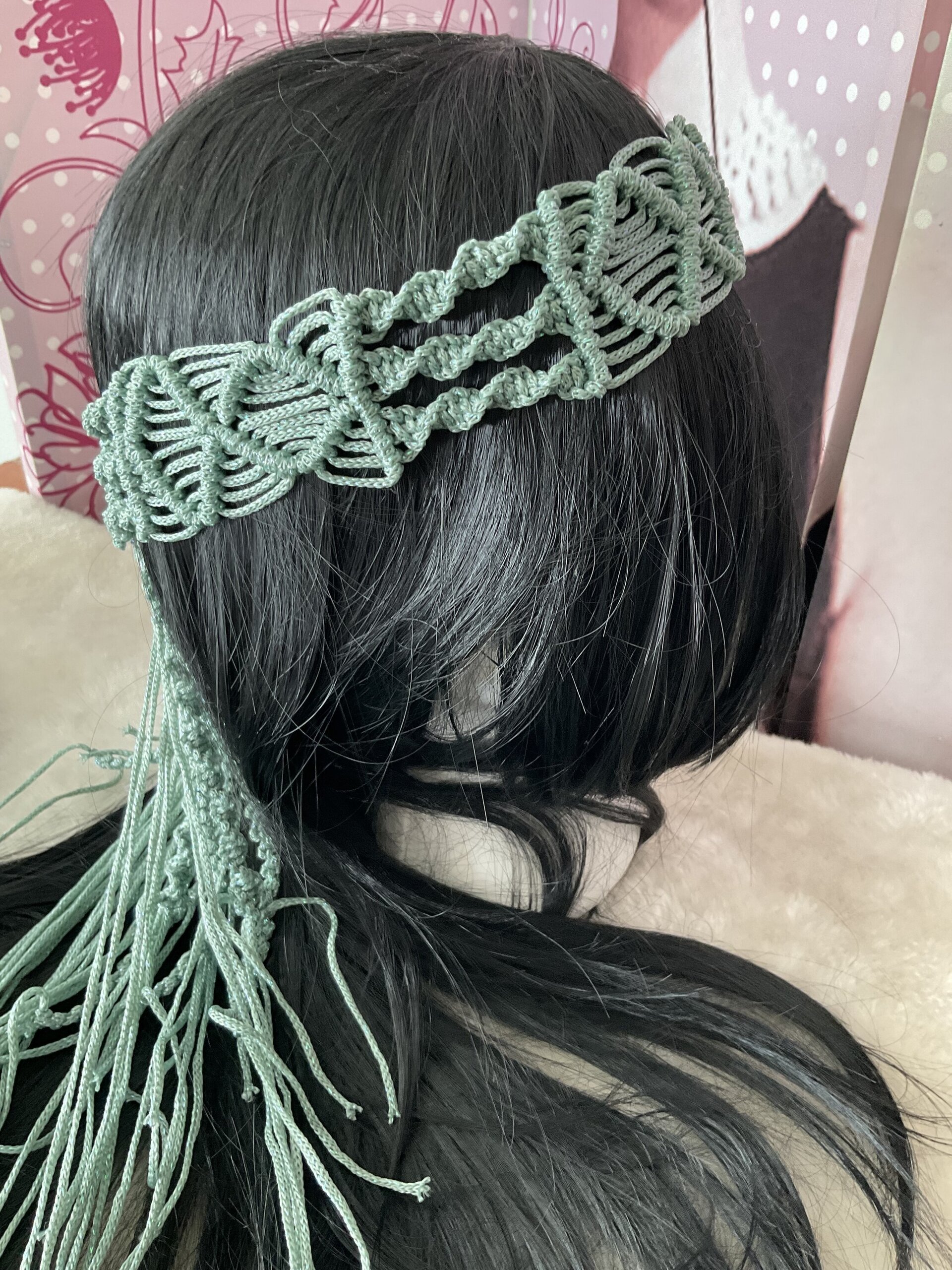 Corona diadema macramé - 11