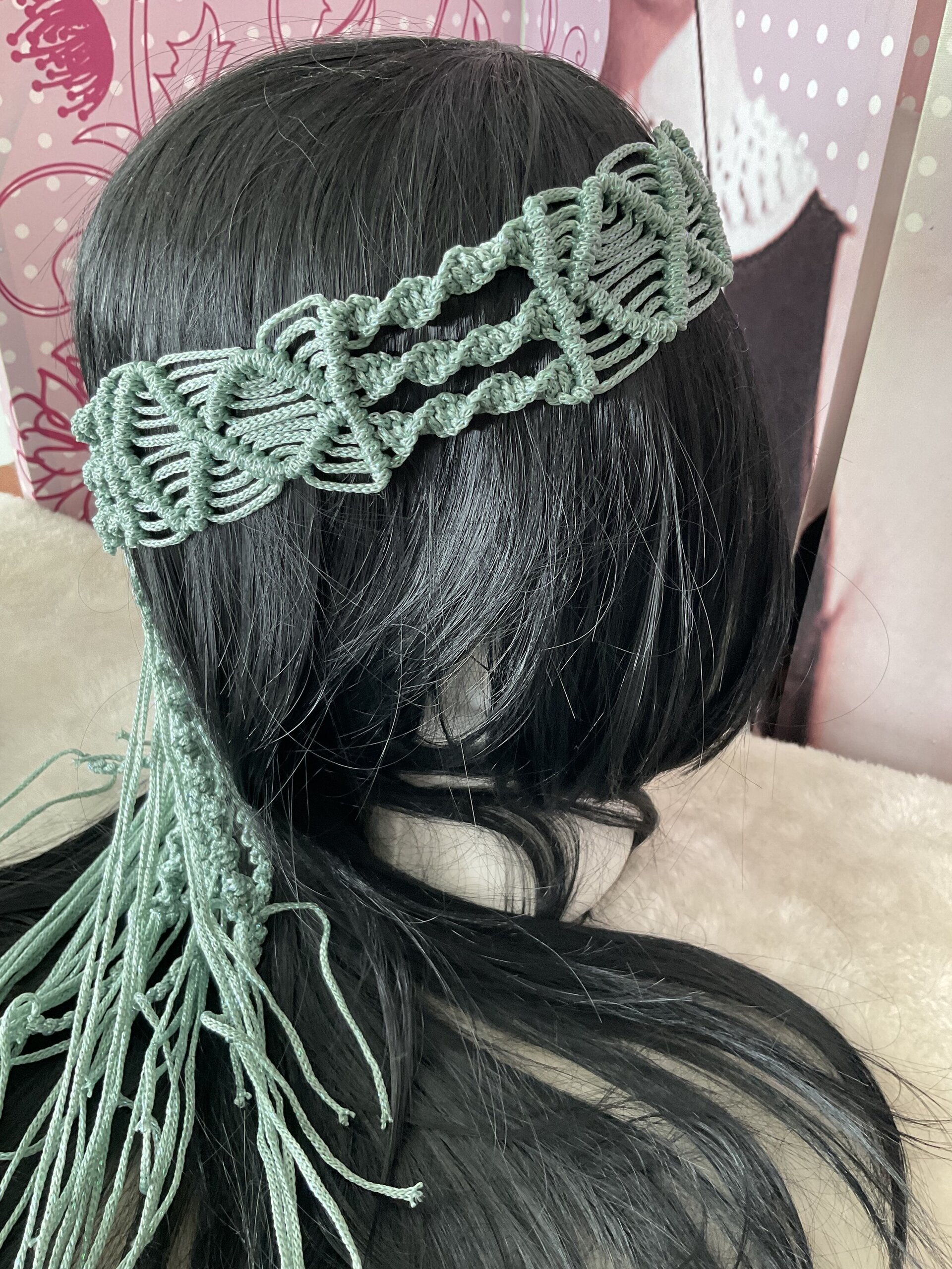 Corona diadema macramé - 8