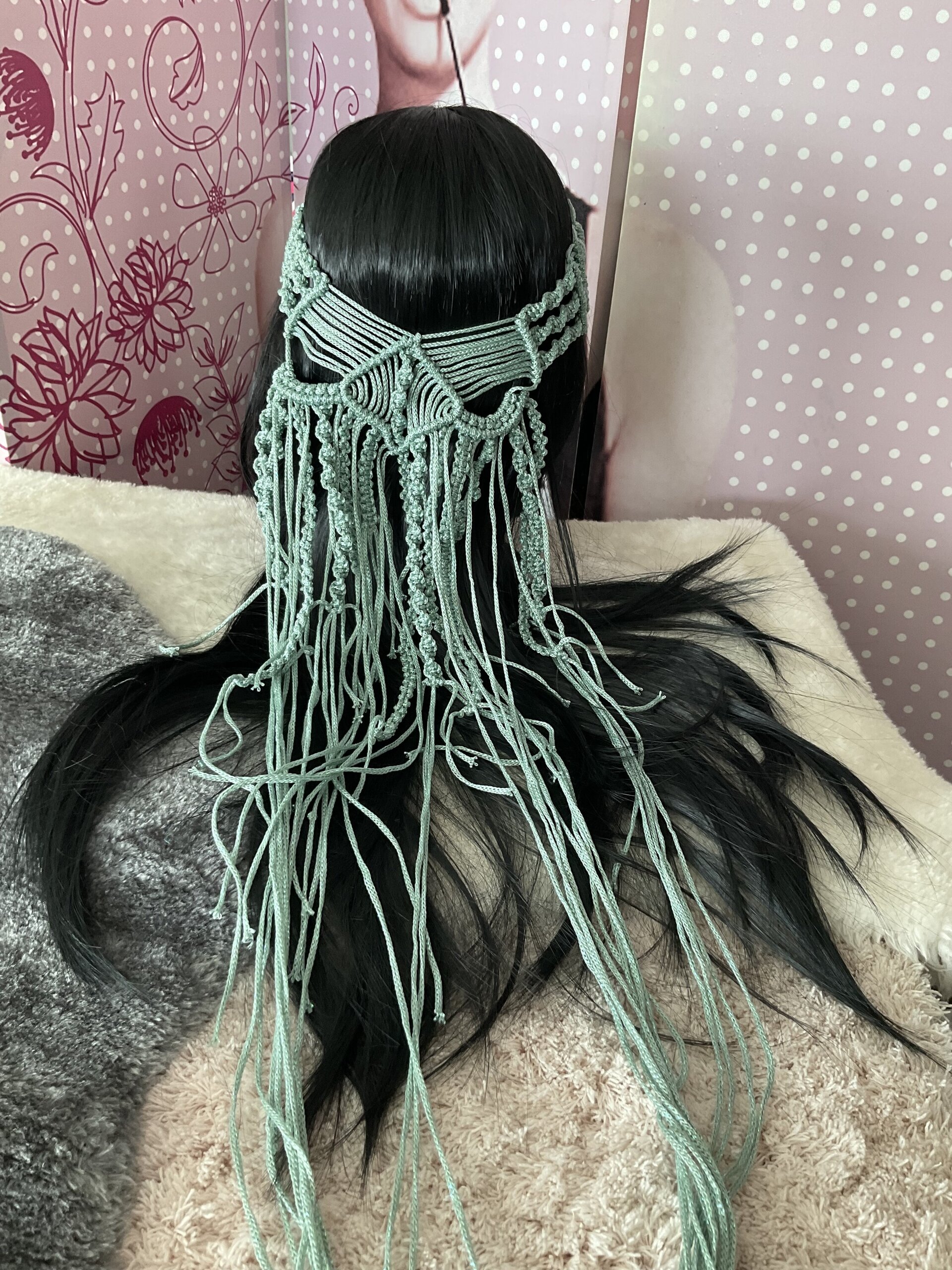 Corona diadema macramé - 13