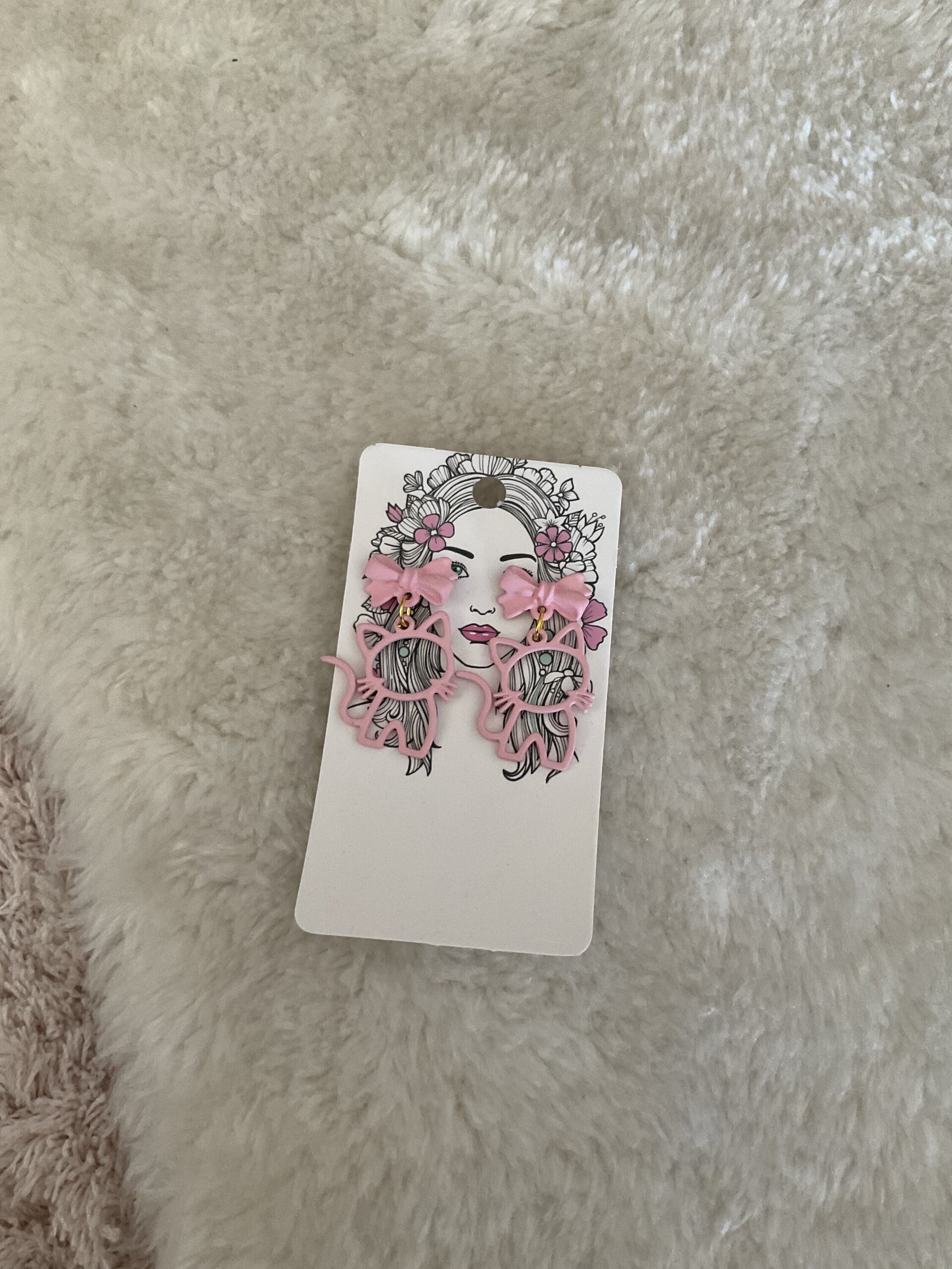 Pendientes gatitos rosas - 5