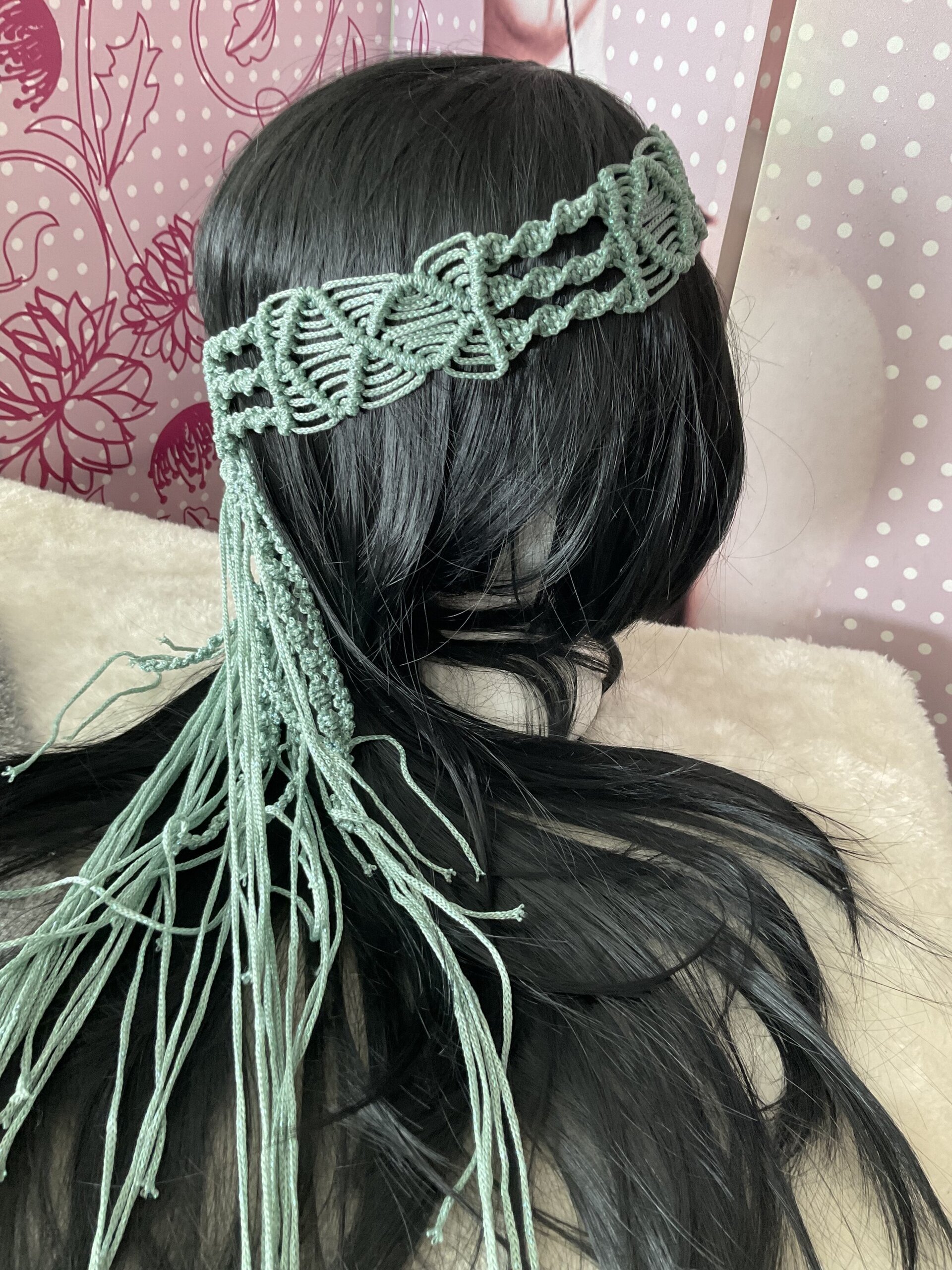 Corona diadema macramé - 14