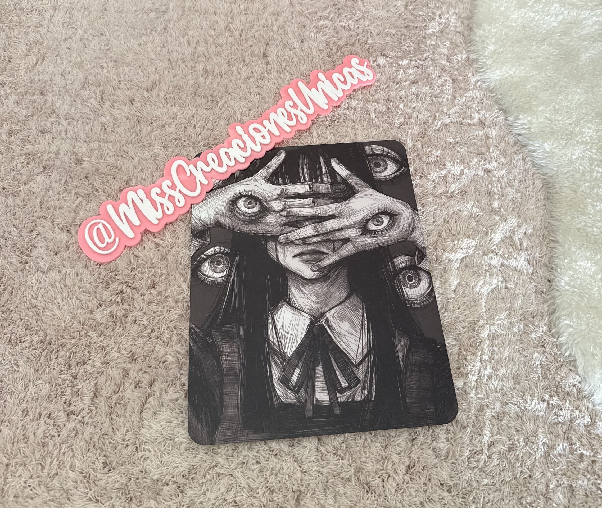 Lamina metalica decorativa Terror Ojos - 12