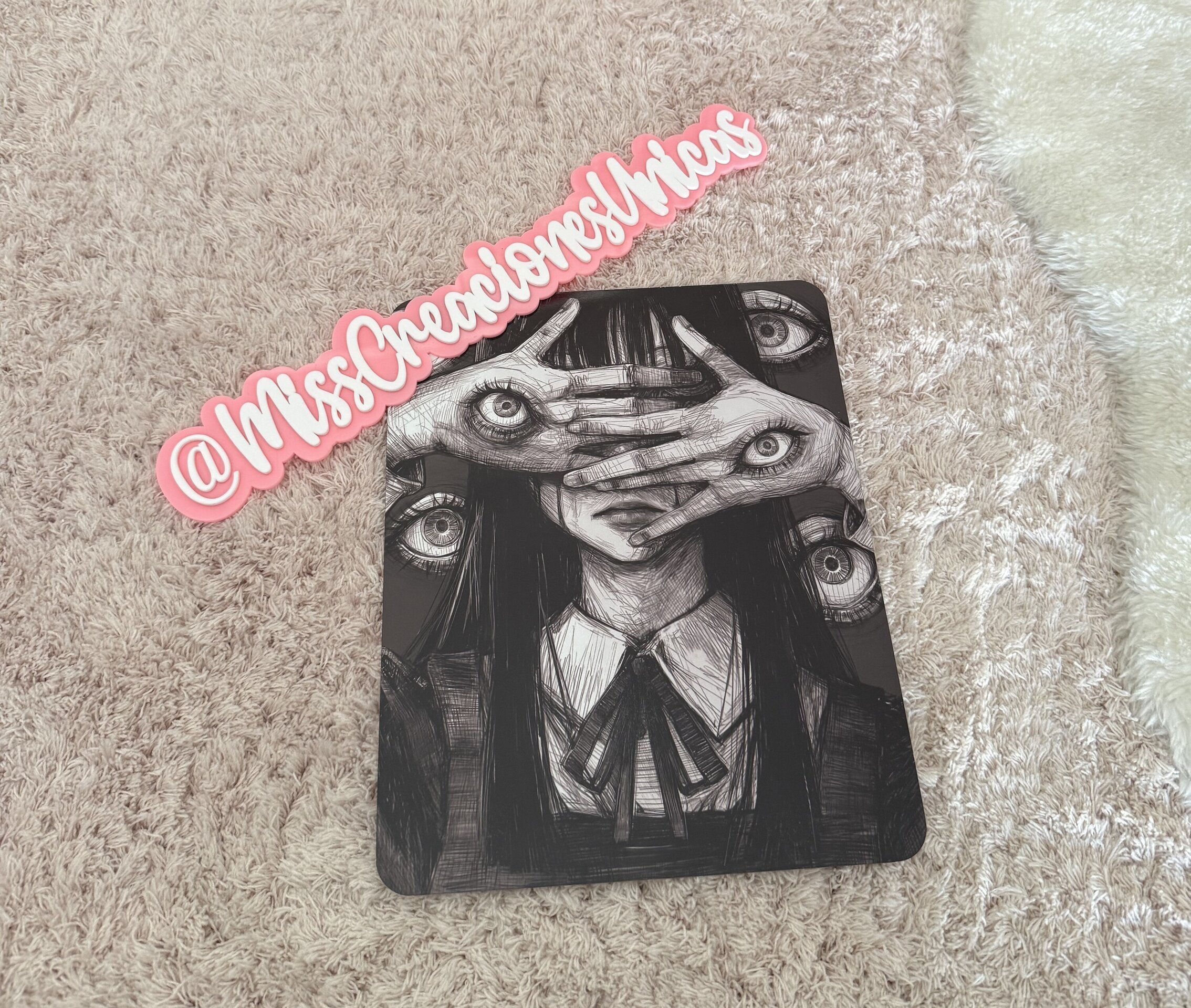 Lamina metalica decorativa Terror Ojos - 11